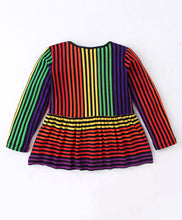 Load image into Gallery viewer, Striped Print Frilled Top Leggings Set