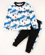 Load image into Gallery viewer, Skiing Printed Sweatshirt Jogger Set