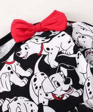 Load image into Gallery viewer, Puppy Print Frilled Top Leggings Set
