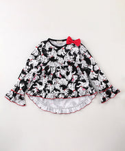 Load image into Gallery viewer, Puppy Print Frilled Top Leggings Set