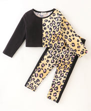 Load image into Gallery viewer, Animal Print Color Block Top Leggings Set