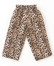 Load image into Gallery viewer, Front Frilled Top Animal Print Palazzo Set