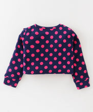 Load image into Gallery viewer, Polka Polar Fleece Frilled Top Skirt Set