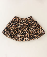 Load image into Gallery viewer, Animal Print Polar Fleece Frilled Top Skirt Set