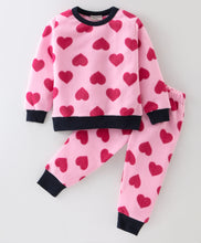 Load image into Gallery viewer, Hearts Polar Fleece Sweatshirt Jogger Set