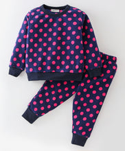 Load image into Gallery viewer, Polka Polar Fleece Sweatshirt Jogger Set