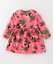 Load image into Gallery viewer, Floral Polar Fleece Dress Cotton Leggings Set