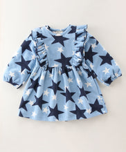 Load image into Gallery viewer, Stars Polar Fleece Dress Cotton Leggings Set