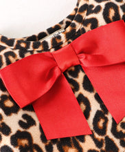 Load image into Gallery viewer, Animal Print Polar Fleece Dress Cotton Leggings Set