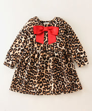 Load image into Gallery viewer, Animal Print Polar Fleece Dress Cotton Leggings Set