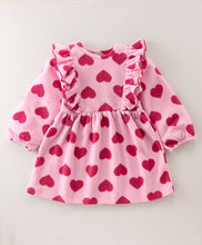 Load image into Gallery viewer, Hearts Polar Fleece Dress Cotton Leggings Set