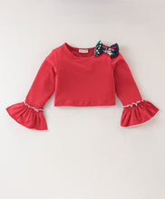 Load image into Gallery viewer, Solid Frilled Top Jacquard Palazzo Set