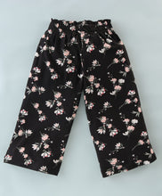 Load image into Gallery viewer, Solid Frilled Top Floral Palazzo Set