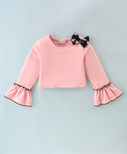 Load image into Gallery viewer, Solid Frilled Top Floral Palazzo Set