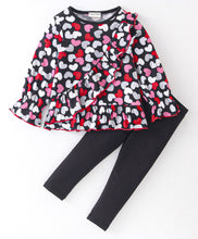 Load image into Gallery viewer, Hearts Front Frilled Top Leggings Set