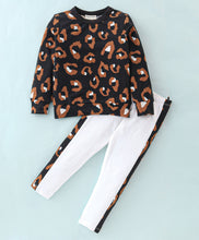 Load image into Gallery viewer, Leopard Printed Sweatshirt Leggings Set