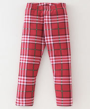 Load image into Gallery viewer, Solid Frilled Top Checkered Leggings Set