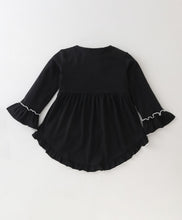Load image into Gallery viewer, Solid Frilled Top Checkered Leggings Set