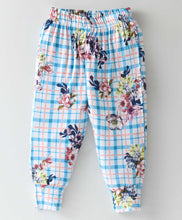 Load image into Gallery viewer, Floral Checkered Frill Top Jogger Set