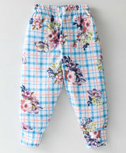 Load image into Gallery viewer, Floral Checkered Frill Top Jogger Set
