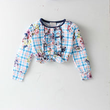 Load image into Gallery viewer, Floral Checkered Frill Top Jogger Set