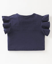 Load image into Gallery viewer, Solid Frilled Top Floral Belted Short Set