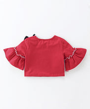 Load image into Gallery viewer, Solid Frilled Top Polka Dots Palazzo Set