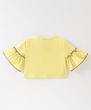 Load image into Gallery viewer, Solid Frilled Top Floral Palazzo Set
