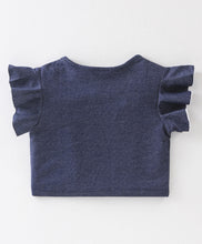 Load image into Gallery viewer, Solid Frilled Top Striped Belted Short Set