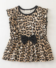 Load image into Gallery viewer, Animal Print Frilled Top and Short Set