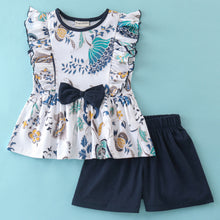 Load image into Gallery viewer, Floral Frilled Top and Short Set