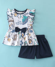 Load image into Gallery viewer, Floral Frilled Top and Short Set