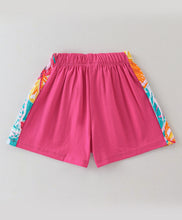 Load image into Gallery viewer, Floral Color Block Crop Top Short Set