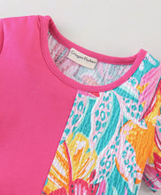 Load image into Gallery viewer, Floral Color Block Crop Top Short Set