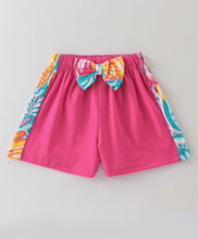 Load image into Gallery viewer, Floral Color Block Crop Top Short Set