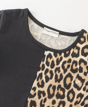 Load image into Gallery viewer, Leopard Print Color Block Crop Top Short Set