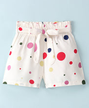 Load image into Gallery viewer, Polka Printed Belted Shorts
