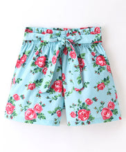 Load image into Gallery viewer, Floral Printed Belted Shorts