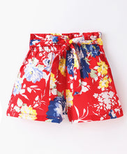 Load image into Gallery viewer, Floral Printed Belted Shorts