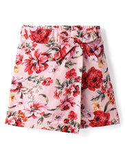 Load image into Gallery viewer, Floral Printed with Bow Applique Skorts