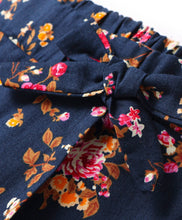 Load image into Gallery viewer, Floral Printed with Bow Applique Cotton Skorts