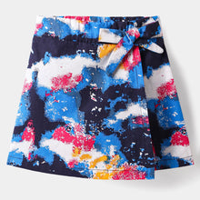 Load image into Gallery viewer, Tie Dye Printed with Bow Applique Cotton Skorts
