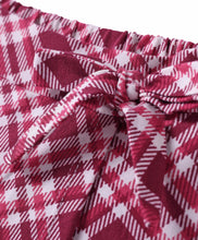 Load image into Gallery viewer, Checkered Printed with Bow Applique Skorts