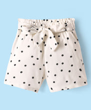 Load image into Gallery viewer, Polka Dots Printed Bow Belt Shorts
