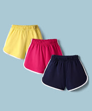 Load image into Gallery viewer, Solid Side Taped Cotton Sports Shorts - Pack of 3
