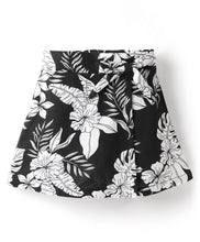 Load image into Gallery viewer, Floral Printed with Bow Applique Skorts - Black