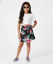 Load image into Gallery viewer, Floral Printed with Bow Applique Skort