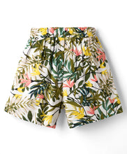 Load image into Gallery viewer, Floral Printed Woven Bow Applique Skort