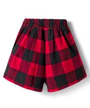 Load image into Gallery viewer, Checkered Cotton Bow Applique Skort
