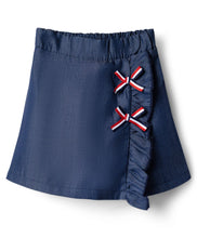 Load image into Gallery viewer, Cotton Solid Skort with Frill and Bow Applique